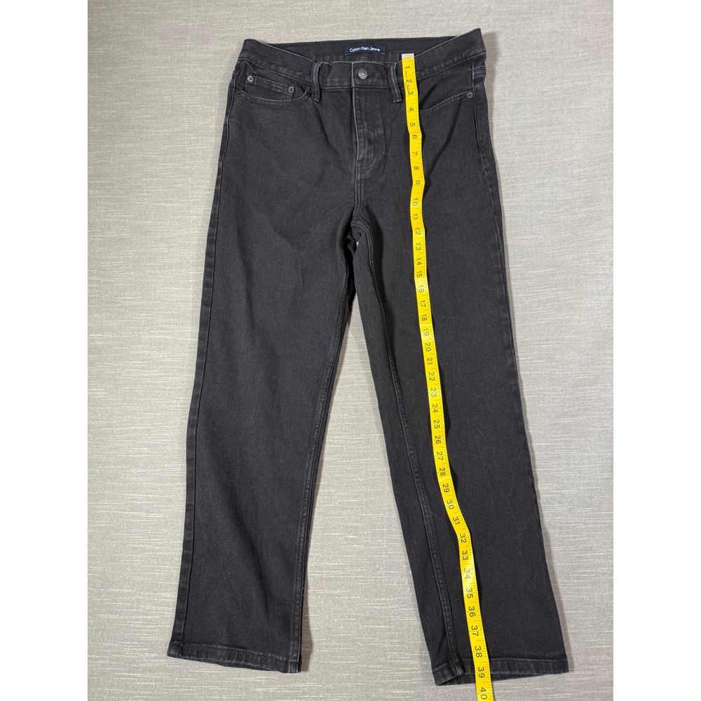 Calvin Klein Jeans Womens Size 10 Straight Leg Black Denim CJJGS00015 CJOB4768